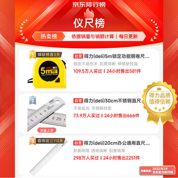 得力【磁吸尺带头-升级不加价】5m锁定功能钢卷尺 木工尺装修测量尺子 办公用品TT213(原8203新老混发)