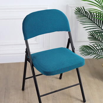 罩靠背套坐垫套简易收纳椅子防尘罩椅子罩f8 折叠椅子椅套(2件套)宝蓝