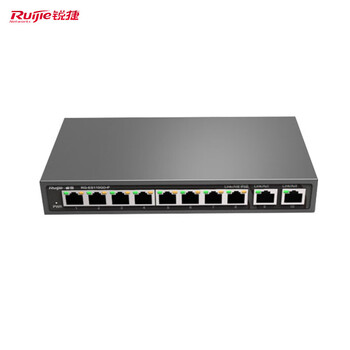锐捷RG-ES110GD-P V2 10口千兆poe交换机 铁壳非网管 企业级监控工程分线器