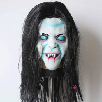 【精选】万圣节恐怖面具鬼屋密室逃脱骷髅女鬼丧尸僵尸恶心吓人鬼脸