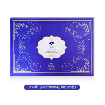 鲁本斯（PaulRubens）星空水彩本加厚8K中粗纹300g棉浆纸四面封胶素描纸图画美术本20张0110001006