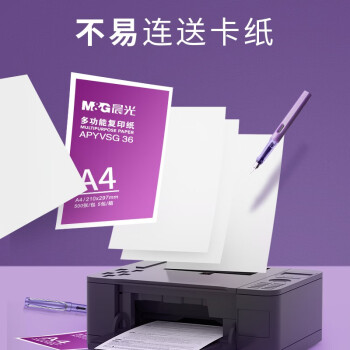 晨光（M&G）紫晨光 A4 70g多功能双面打印纸 热销款复印纸  500张/包 5包/箱2500张 APYVSG36