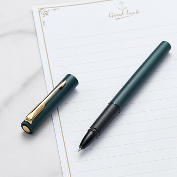 派克（PARKER）签字笔 商务办公专用送礼经典书写练字 威雅XL森林绿金夹宝珠笔