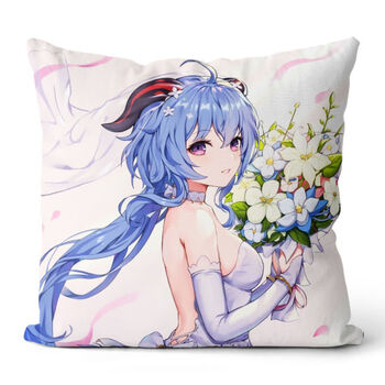 原神周边抱枕甘雨刻晴动漫二次元女生靠垫玩偶枕头可定制含枕芯原神