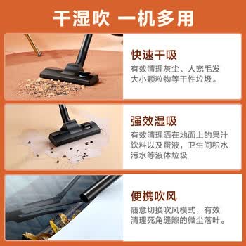 海尔（Haier）桶式吸尘器家用开荒美缝干湿吹大容量大吸力大功率吸水机小型清灰吸毛吸灰尘器HZ-T615 开荒优选