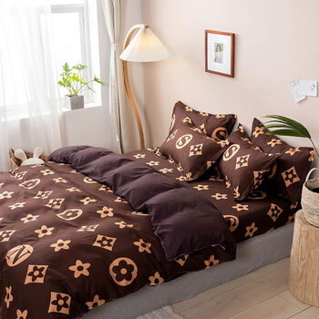 床笠四件套床上用品床笠款双人被套床单全包防滑床套床罩轻奢床笠款