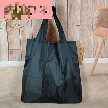 尼龙绸购物袋买菜包尼龙防水女可爱便携折叠购物袋手提礼品袋 n8 黑色