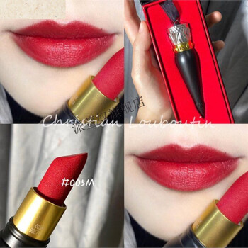 七夕情人节礼物cl萝卜丁女王权杖口红金黑管001m不掉色不沾杯滋润哑光