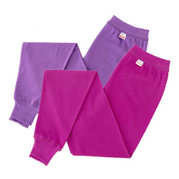 女士秋裤棉质棉毛裤线裤全棉中老年高腰宽松打底裤高腰纯棉浅紫紫色