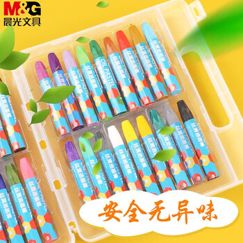 晨光（M&G）米菲系列PP盒油画棒儿童涂鸦绘画笔中小学生美术上学画画FGMY3302 18色/盒