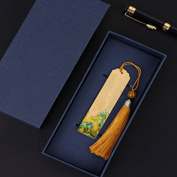 TaTanice黄铜书签 金属书签生日礼物礼盒装中国风金属特色书页夹创意伴手礼送老师同学-礼盒款