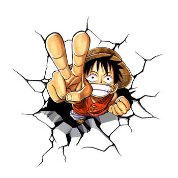 个性防水装饰贴后档保险杠贴纸高人气qy 破洞款【路飞剪刀手】18厘米