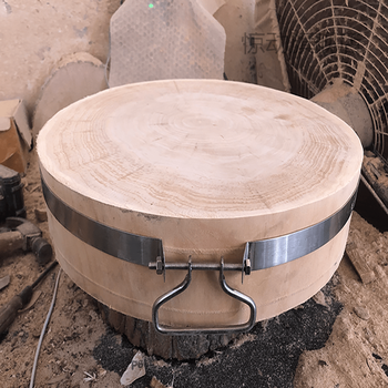 菜墩子  柳木实木圆形整木加厚肉墩家用菜墩子酒店剁肉剁骨头砧板