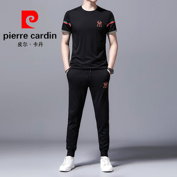 品牌男装圆领短袖t恤男2022夏季新款男式休闲运动套装潮流帅气青年