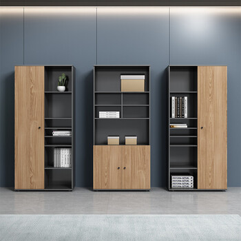 办公室家具木质文件柜壁柜资料柜储物柜靠墙展示柜子背景柜 5门2000*