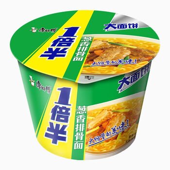 康师傅方便面big大食桶红烧香辣藤椒牛肉面泡面速食 【110克】葱香