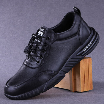 善诚德真皮运动鞋男牛皮超轻软底男鞋新款休闲板鞋头层运动休闲皮鞋男