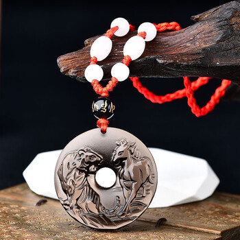 祥安阁虎马长泰吊坠2022年虎年属龙生肖龙转运珠项链吉祥物男女款