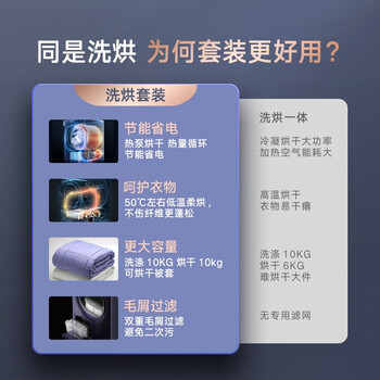 云米WM10FO-P1B+DM10FZ-P1B洗烘套装靠谱吗？体验一说真实感受