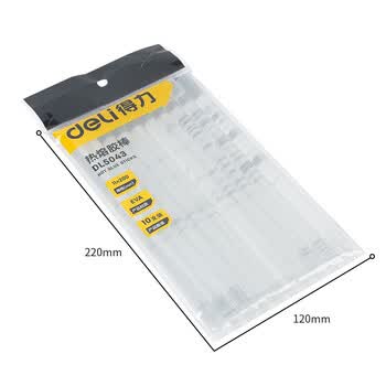 得力（deli）高粘性零甲醛热熔胶枪胶棒胶条10支装家用DIY 11*200mm应急常备