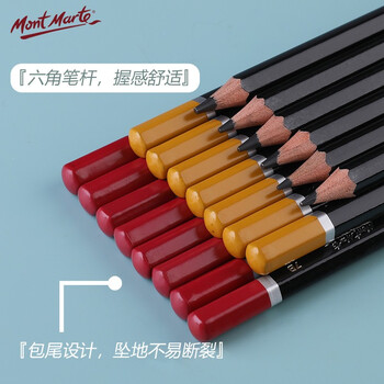 蒙玛特(MontMarte)素描铅笔12支套装绘画素描笔3h9b画画炭笔铁盒装美术画笔学生笔全套VMPN01美育工具