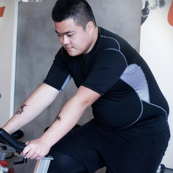 运动品牌特大码健身衣男短袖t恤速干加肥加大高弹力紧身衣透气胖子