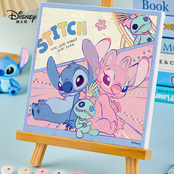 迪士尼（Disney）数字油画diy手工填涂色动漫卡通人物儿童数字油画卡通画尼克疯狂动物城周边文具礼盒女孩生日礼物