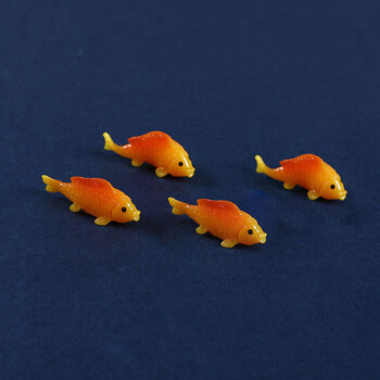 景观仿真可爱小金鱼小鱼动物水下景观模型迷你鲤鱼树脂玩具沙盘小摆件