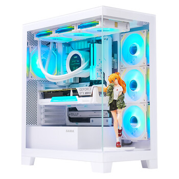 先马(SAMA)元境界白色ATX海景房机箱 顶部可拆卸水冷架/双360水冷位/双面玻璃/双U3+Type-C/支持背插式主板 先马(SAMA)元境界白色ATX海景房机箱 顶部可拆卸水冷架/双360水冷位/双面玻璃/双U3+Type-C/支持背插式主板