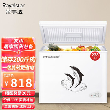 荣事达（Royalstar）228升大容量冰柜 家用商用卧式冷柜 冷藏冷冻转换柜单温冰箱 一级能效 