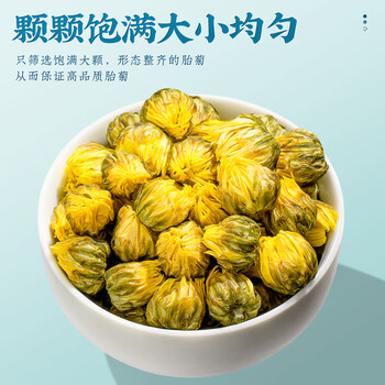 朕皇北京同仁堂 杭白菊胎菊花茶 无硫花蕾桐乡清花草茶泡水养生茶40g 朕皇北京同仁堂 杭白菊胎菊花茶 无硫花蕾桐乡清花草茶泡水养生茶40g