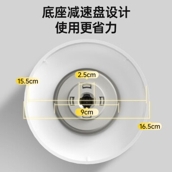 家杰优品省力拖把杆旋转加粗拖把盘尘推杆圆拖把头配件杆盘套装不含拖把头