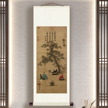 掛軸　唐仙人　中国書画 月僊 董奉杏林之図/掛け軸(Hanging scrolls) 絵画の買取 販売