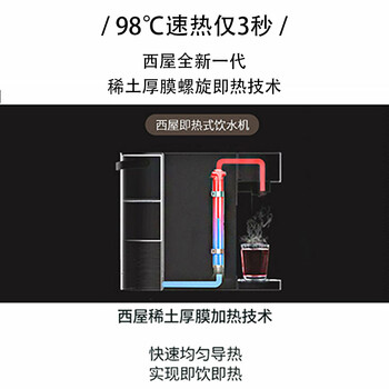 西屋（Westinghouse）即热式饮水机 小型台式即热饮水机家用 智能恒温电水壶保温杯 冲泡奶机WFH30-W4 