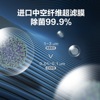 格力净水器水龙头前置过滤器 厨房自来水过滤器净水器家用 超滤除余氯除菌升级款 GLUFM-90-A 一机四芯