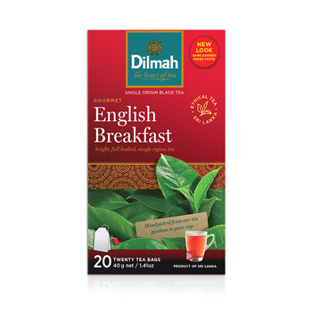 迪尔玛英式早餐茶 20袋*2g 茶包裸包 斯里兰卡进口茶叶 胖东来同款