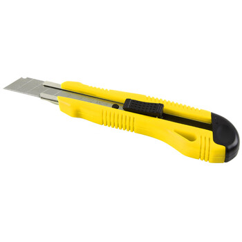 齐心(Comix) 带金属保护套18mm美工刀 大号壁纸刀 黄 B2802