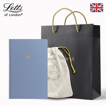Filofax＆Letts联名款英国进口记事本ICON图标系列定页笔记本中号蓝色旅行内页本090156