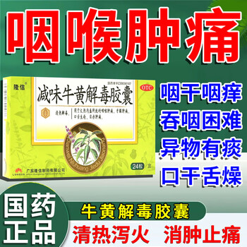 嗓子疼消炎药 喉咙肿痛咽干咽痒咽痛吞咽困难咽部灼热咽喉痛 清热解毒