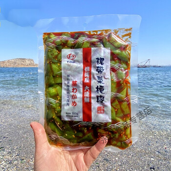 香辣裙带菜梗段500g克海白菜海带丝条即食下饭菜咸菜大连特产小袋梗段