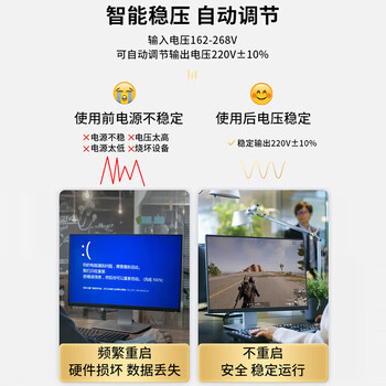 VISENCH威神BE3000 ups不间断电源3000VA/1800W家用办公电脑停电稳压应急备用ups电源可带6台电脑 VISENCH威神BE3000 ups不间断电源3000VA/1800W家用办公电脑停电稳压应急备用ups电源可带6台电脑