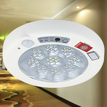 led人体感应灯 声光控智能楼道吸顶灯过道灯车库走廊应急灯 8w-声控