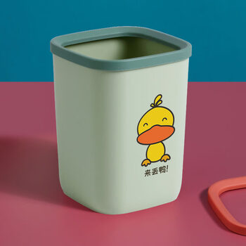 桌面垃圾桶家用客厅桌上卧室床头迷你收纳桶盒废纸篓小筒定制logo小鸭