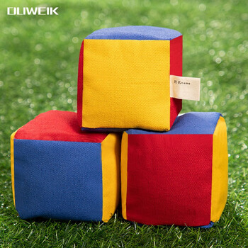 杜威克沙包拼接儿童沙包幼儿园小学生投掷玩具带姓名贴彩虹绳三只装8cm 杜威克沙包拼接儿童沙包幼儿园小学生投掷玩具带姓名贴彩虹绳三只装8cm