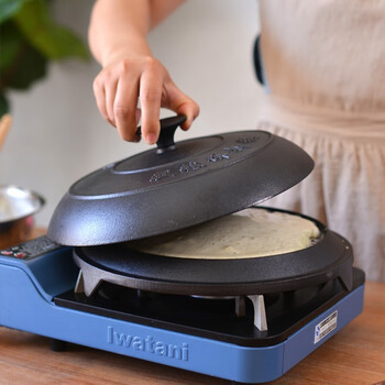 菩本家 铸铁粗粮饼折锅鏊子加厚煎饼锅烙饼锅煎饼鏊子耨耨烙糕摊黄子