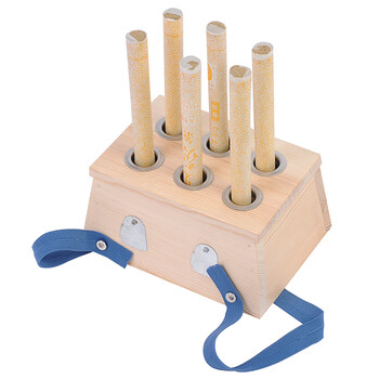 艾灸盒温灸盒艾灸器具实木制艾草盒艾草用艾条盒随身灸木制六孔