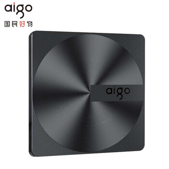 爱国者（aigo）8倍速 USB外置光驱 DVD外置刻录机 移动光驱 外接光驱 笔记本电脑便携光驱外置读刻一体黑色 G300