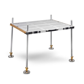 多功能镂空加粗加厚超轻升降铝合金深水钓台擎天柱小号镂空裸台8080