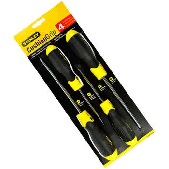 史丹利（STANLEY）4件套胶柄螺丝批 电工起子梅花家用维修改锥工具套装 65-244-0-23