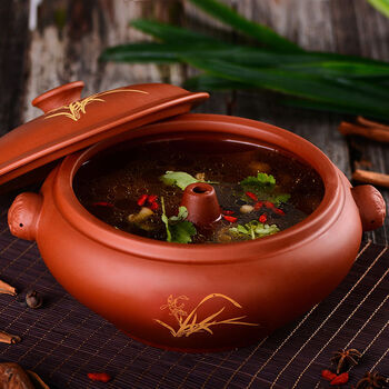 家用紫砂紫陶汽锅气锅云南建水蒸汽锅蒸锅盗汗锅炖锅商用酒店汽锅 1号